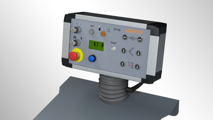 OP3100 simple control system: calibrating with a folding rule